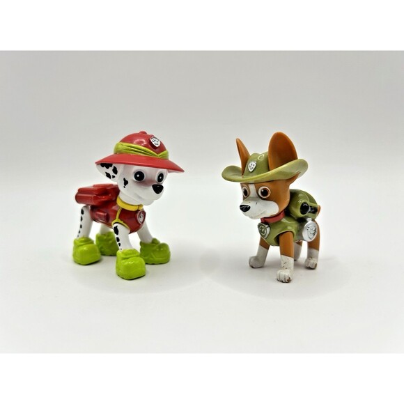 Paw Patrol Figures Tracker + Marshall Jungle Rescue Replacement Toy Figure Lot - Picture 2 of 11